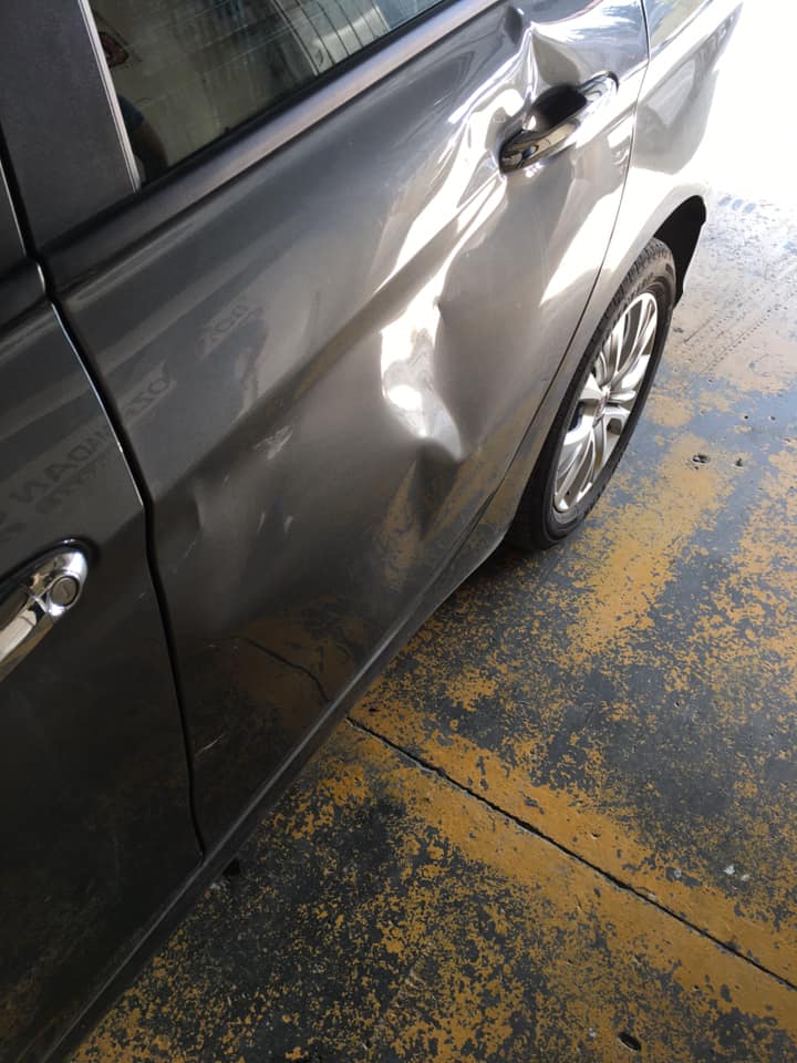 Boya bozmadan göçük düzeltme öncesi